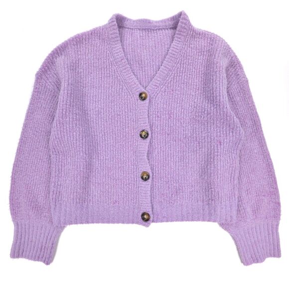 BAUM UND PFERDGARTEN Alpaca Wool Corsica Lofty Cardigan Lavender Soft Girl Y2k - Picture 2 of 7